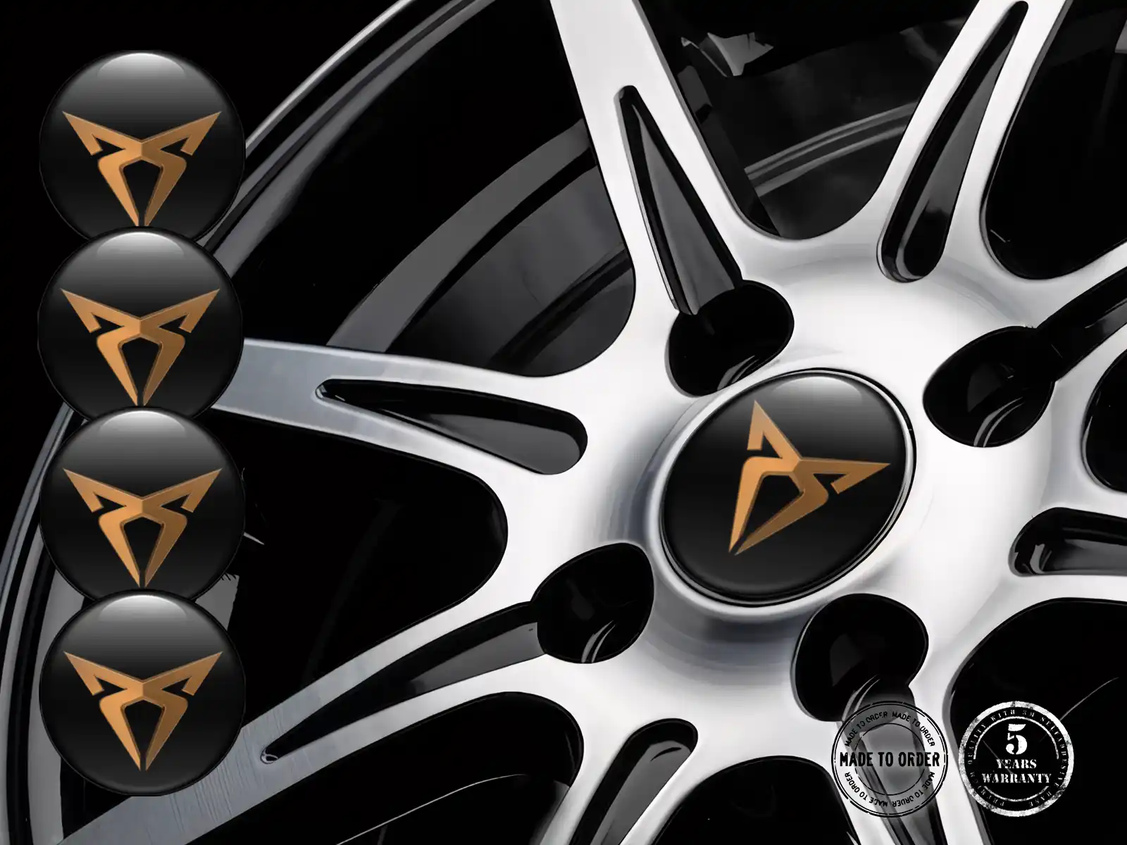 Seat Cupra Felgenaufkleber Version Stilvolles gewölbtes Design